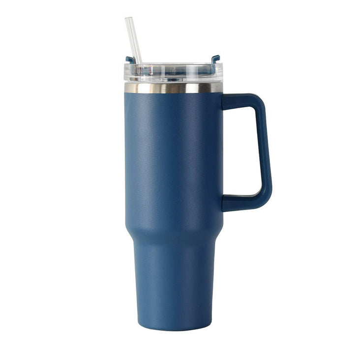 Women High-Quality Thermo Mug with Practical Carrying Handle and Integrated Straw Kalsten