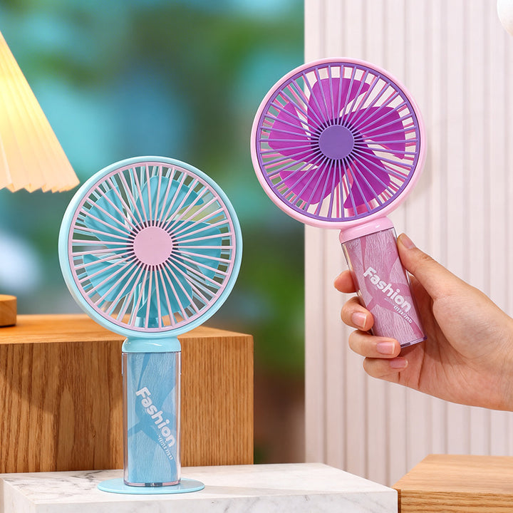 Women portable hand fan with flexible tilt mechanism and stylish heart design Kalsten