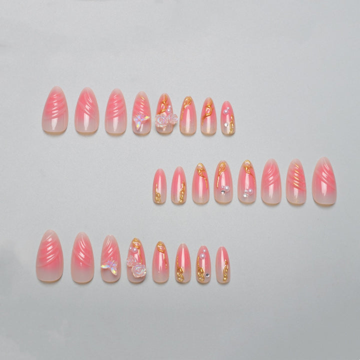 Artistic Floral Nail Extensions Kalsten