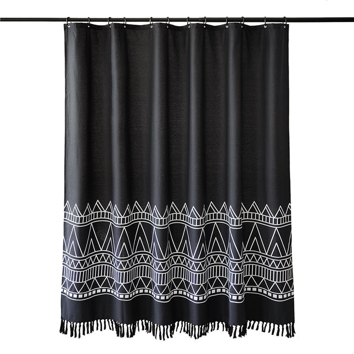 Geometric Fringe Shower Curtain Kalsten
