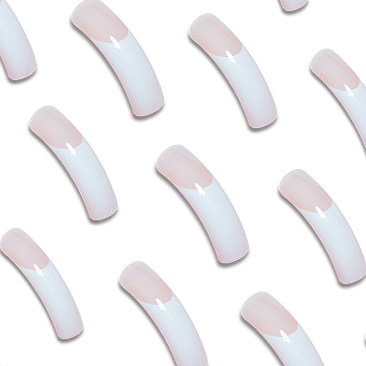 Elegant French Tip Acrylic Nail Extensions Kalsten