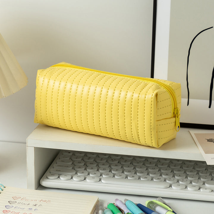 Textured Zippered Pencil Case Kalsten