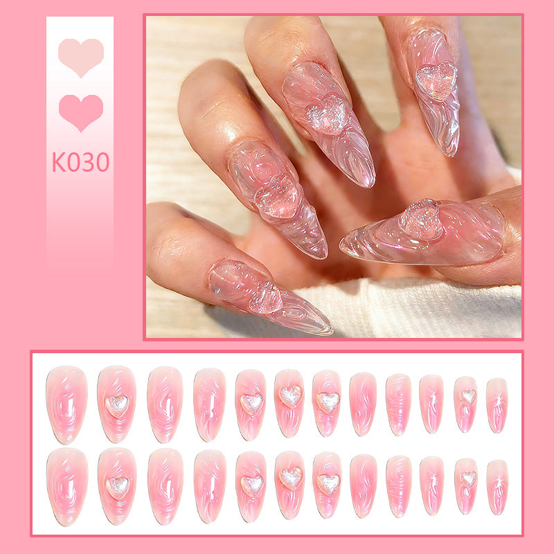 Artful Nail Tips with Transparent Design Kalsten