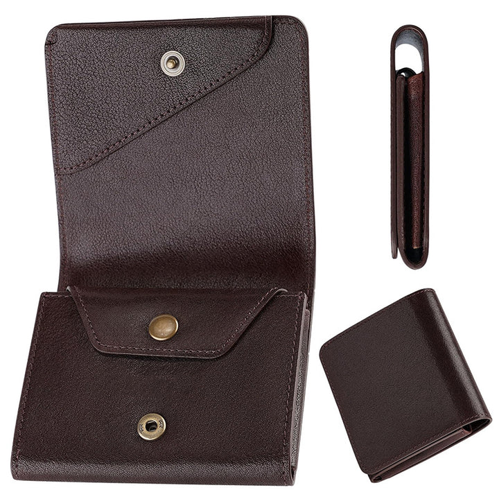 Multifunctional Leather Wallet with Coin Compartment Kalsten