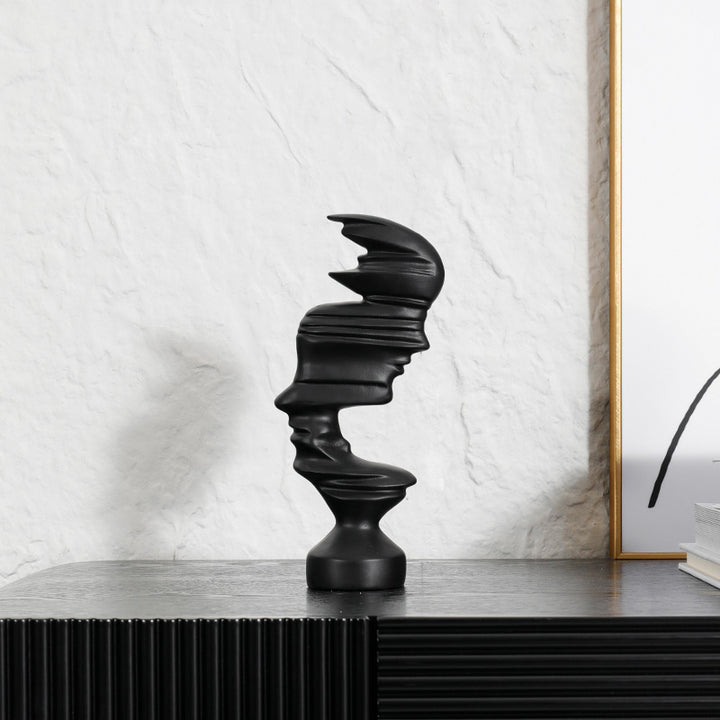 Abstract Human Face Sculpture