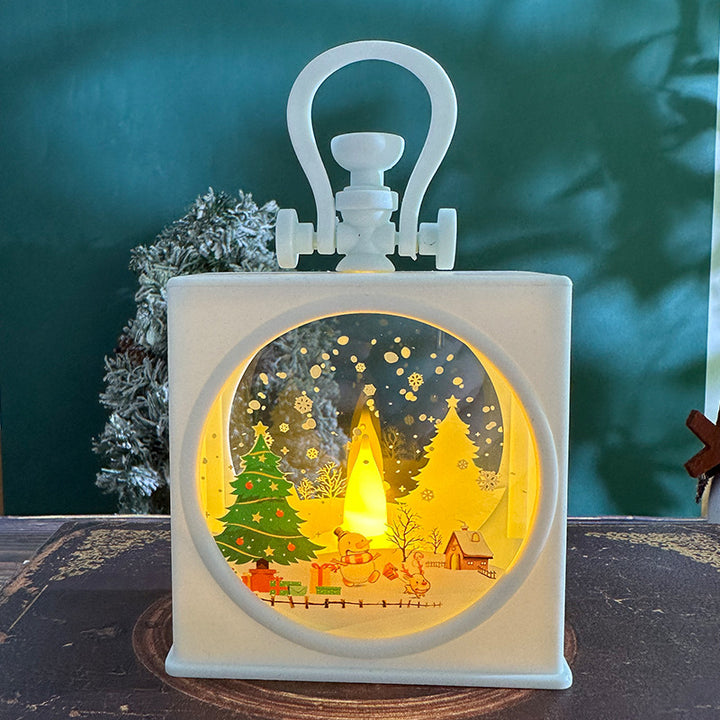 Decorative Christmas lantern with LED lighting