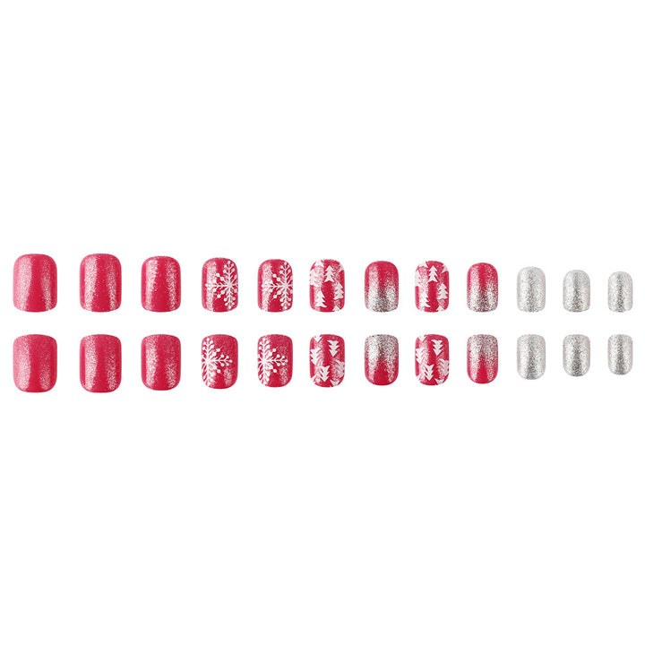 Festive Holiday Press-On Nail Art Kalsten