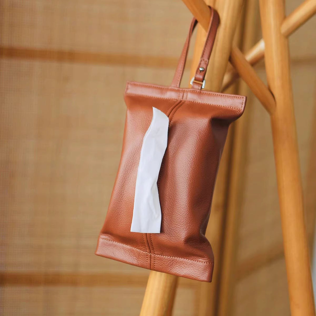 Stylish Leather Tissue Holder Kalsten