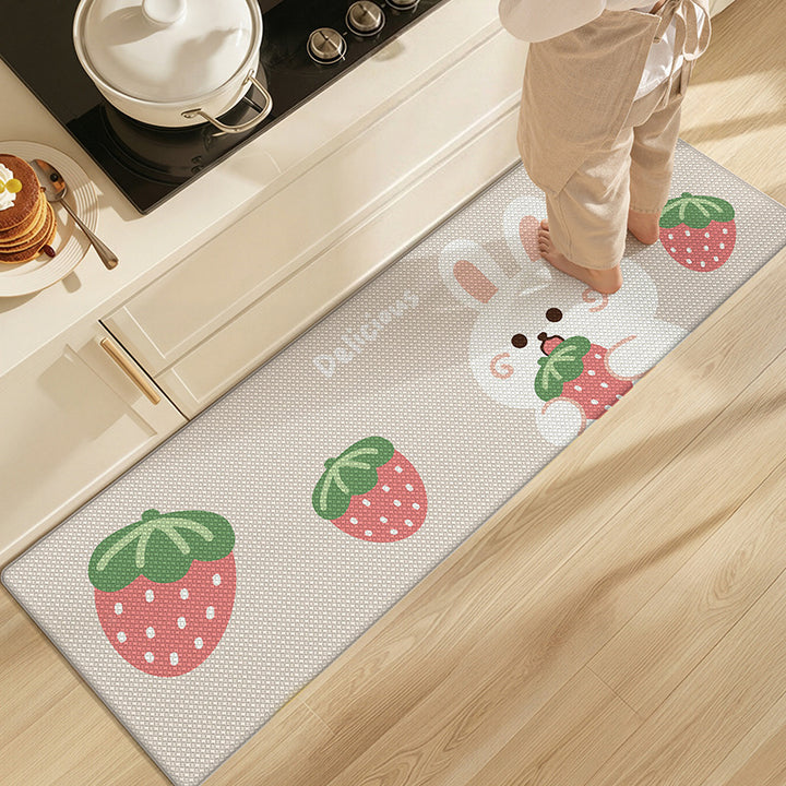 Playful Animal Themed Kitchen Comfort Mat