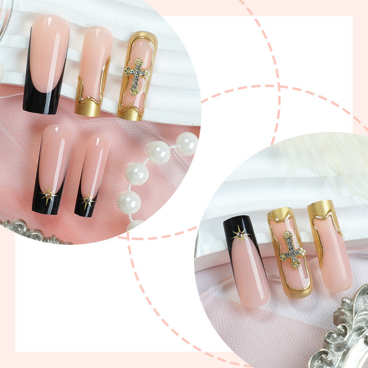 Elegant Structured Press-On Nail Art Set Kalsten