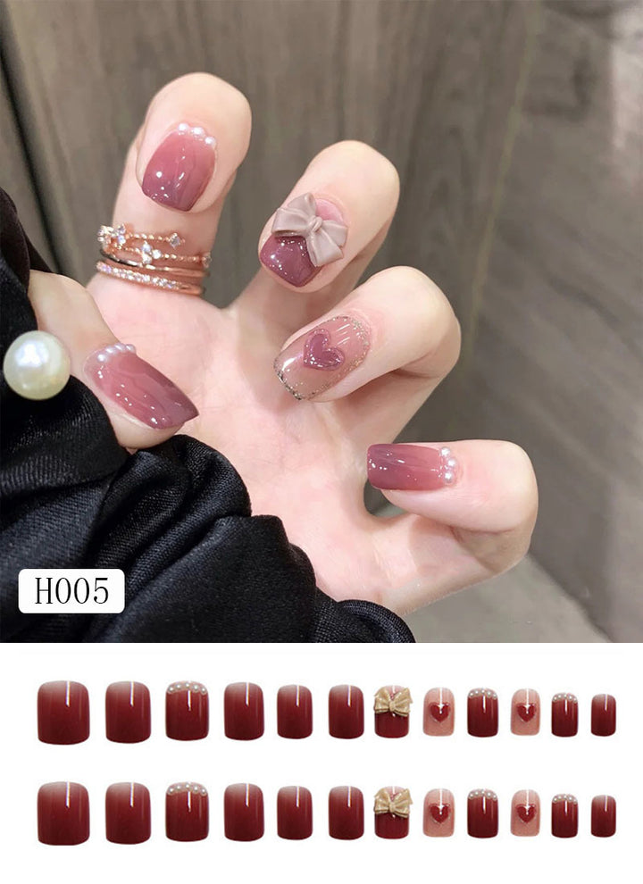 Artificial nail tips with bow design Kalsten