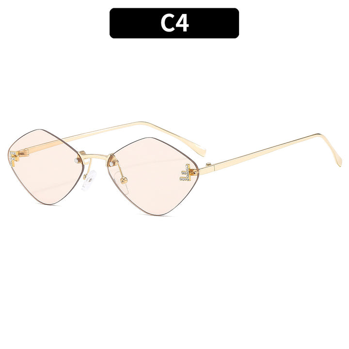 Geometric Metal Frame Sunglasses