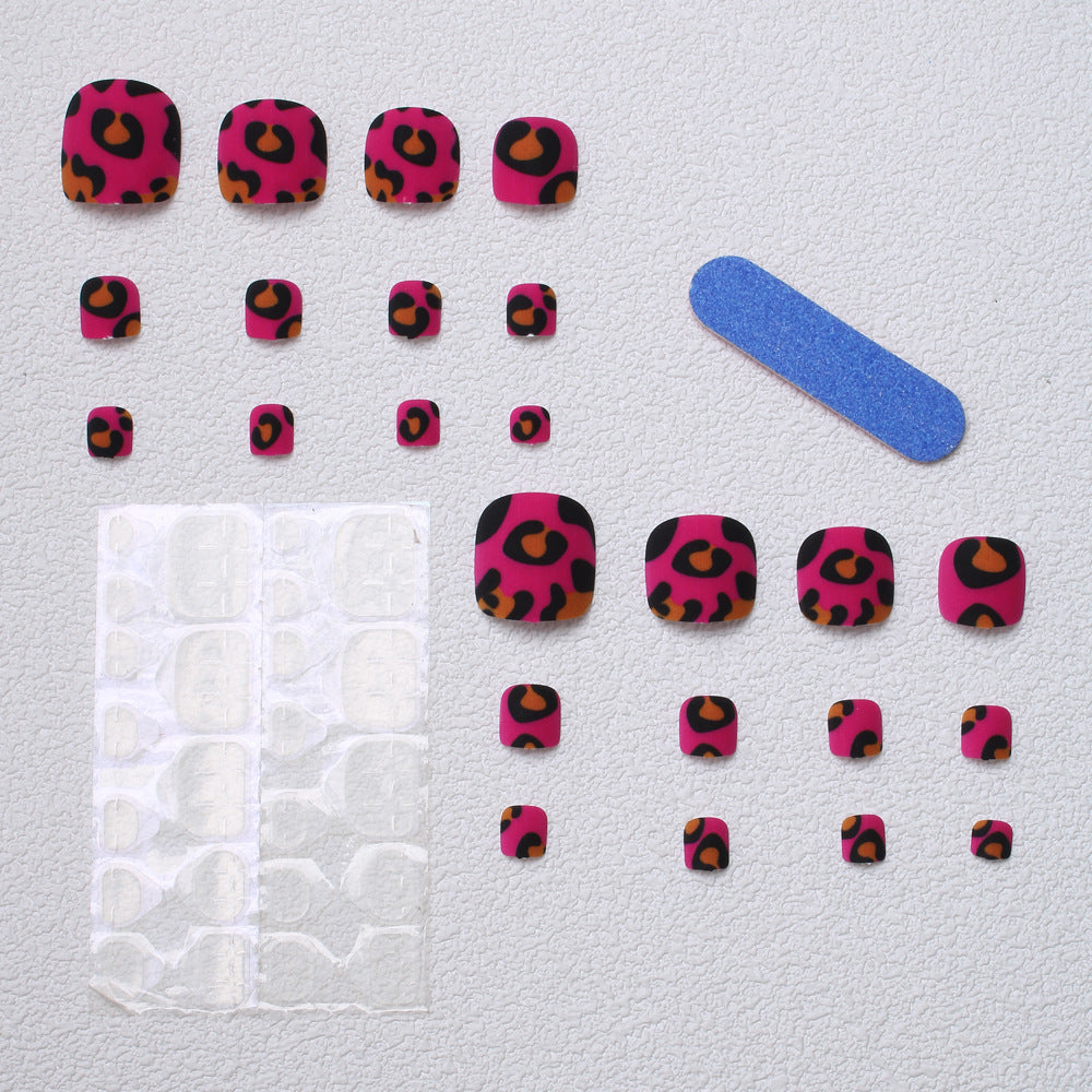 Playful Leopard Print Press-On Toenails Kalsten