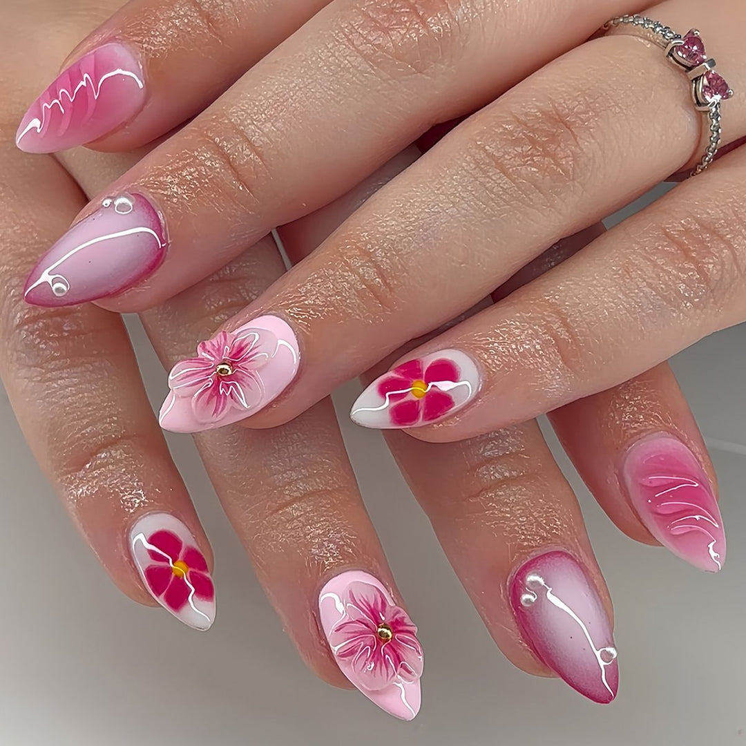 Floral Accented Nail Art Kalsten
