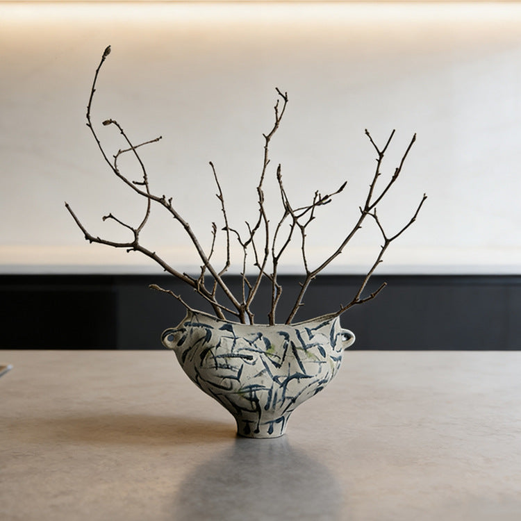 Artistic Floral-Inspired Decorative Vase
