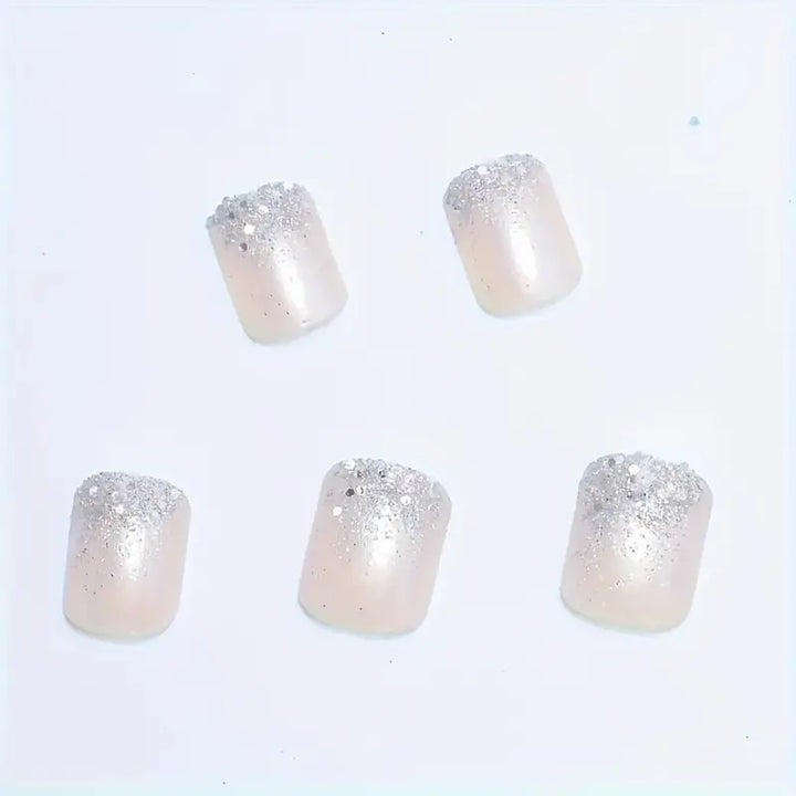 Glamorous Sparkling Square Press-On Nails Kalsten