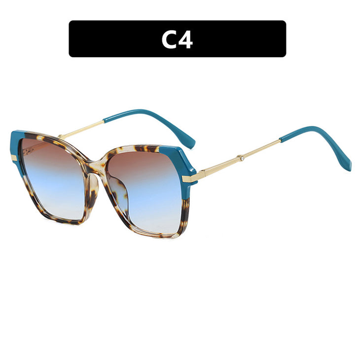 Ladies square sunglasses with elegant metal frame and protective UV filter Kalsten
