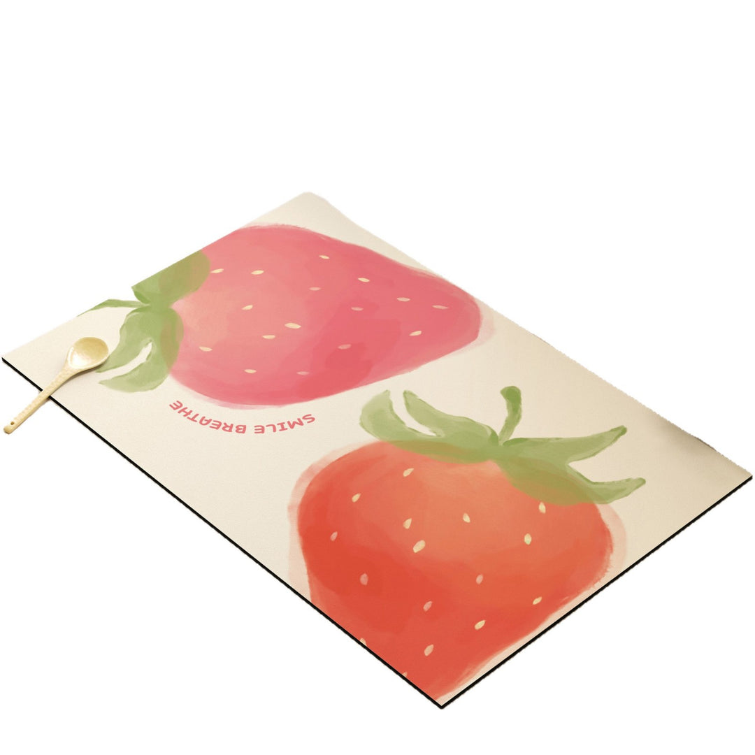 Artistic Fruit-Themed Kitchen Mat Kalsten