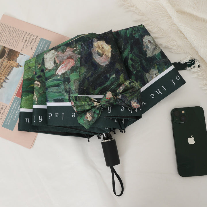 Women's elegant folding umbrella with artistic design Kalsten