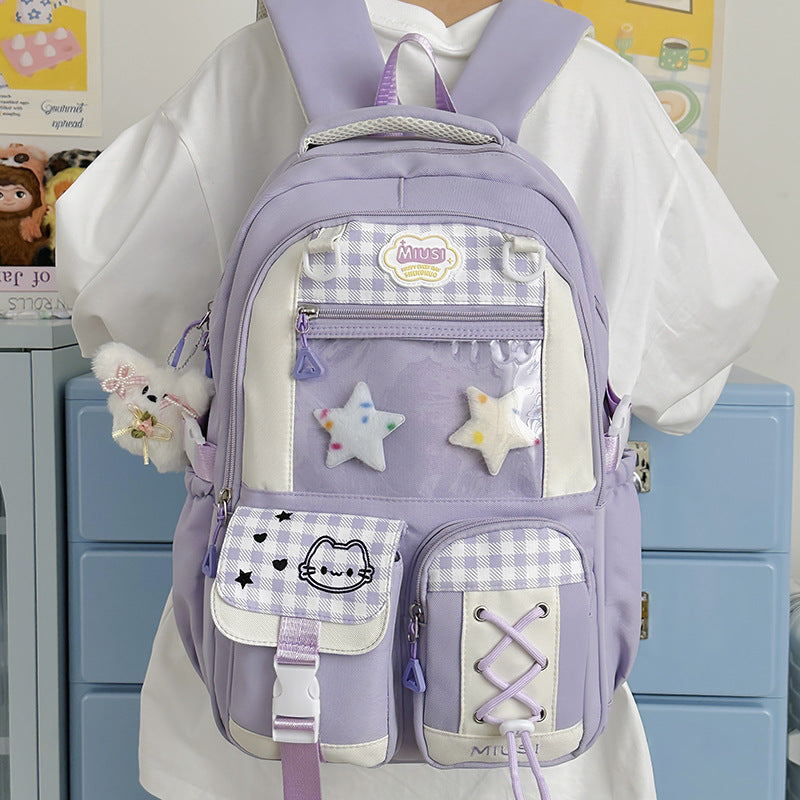Playful Graphic School Backpack Kalsten