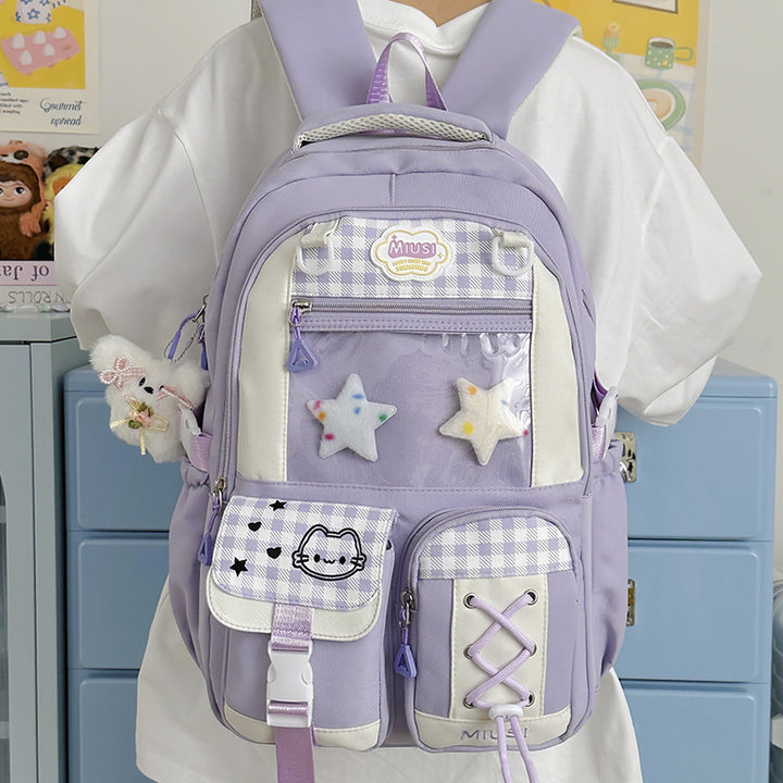 Playful Graphic School Backpack Kalsten