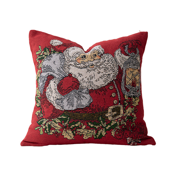 Christmas tapestry cushion cover with Santa motif and tapestry-like weave structure Kalsten