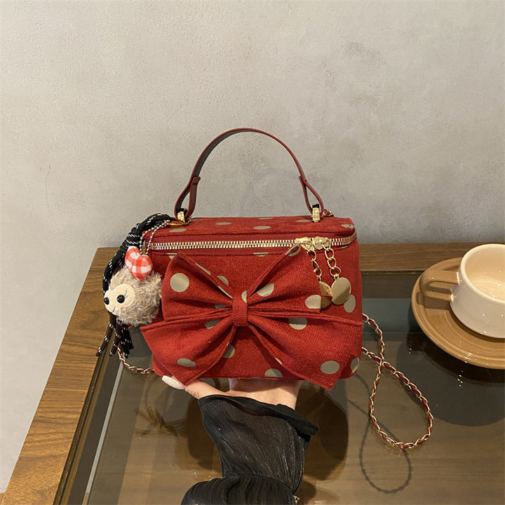 Playful Bow-Accent Mini Handbag
