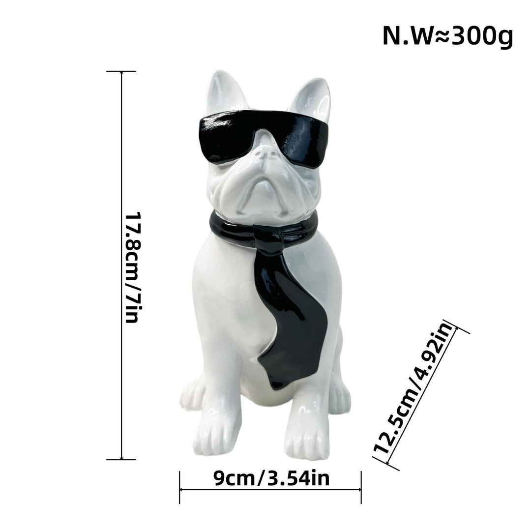 Colorful Bulldog Decoration Figure made of Resin Kalsten