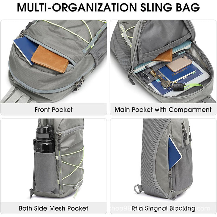 Sling Backpack with Multifunctional Storage and Ergonomic Carrying System Kalsten