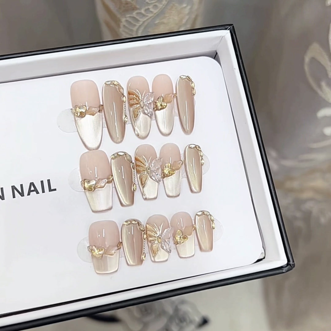 Artistic Floral-Designed Press-On Nails Kalsten