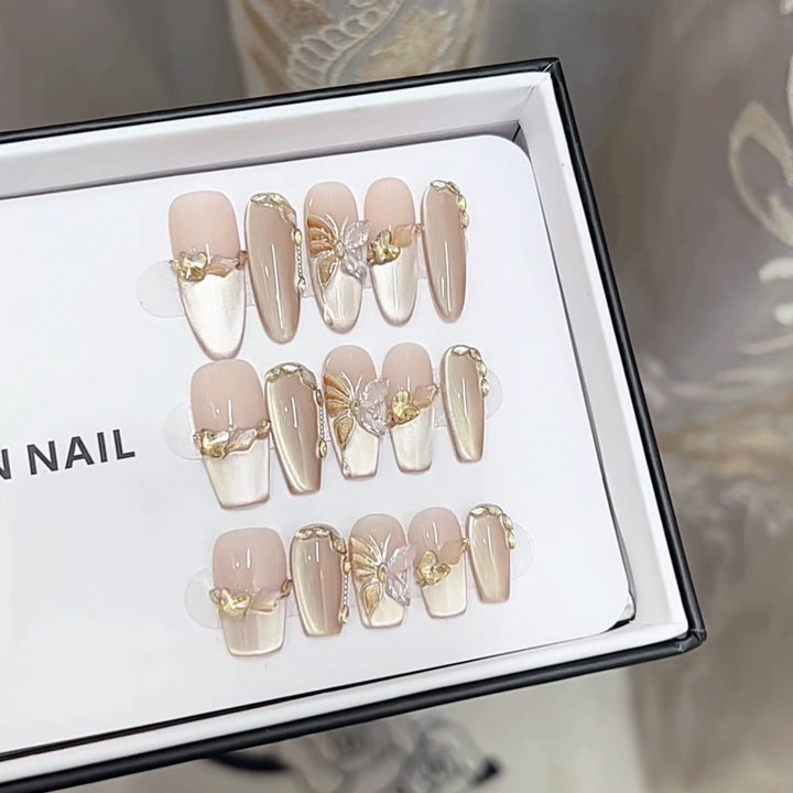Artistic Floral-Designed Press-On Nails Kalsten