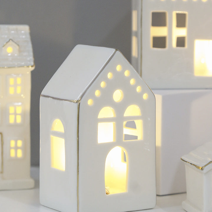 Decorative Ceramic House Lantern Kalsten