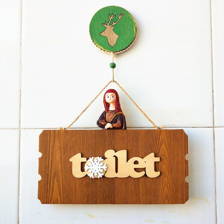 Decorative Wooden Bathroom Symbol