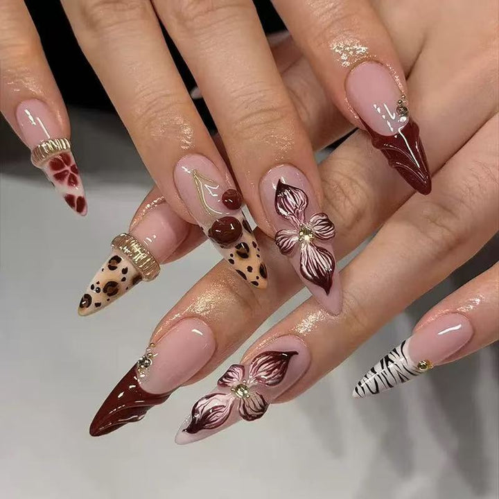 Artistic Decorative Stiletto Press-On Nails Kalsten