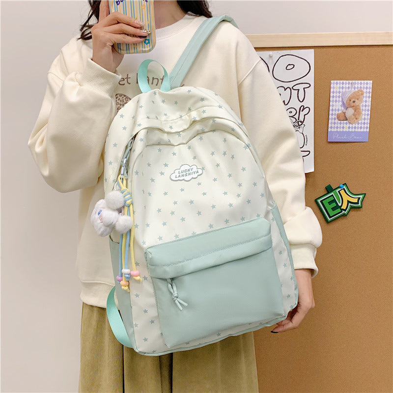 Star Patterned Casual Backpack Kalsten