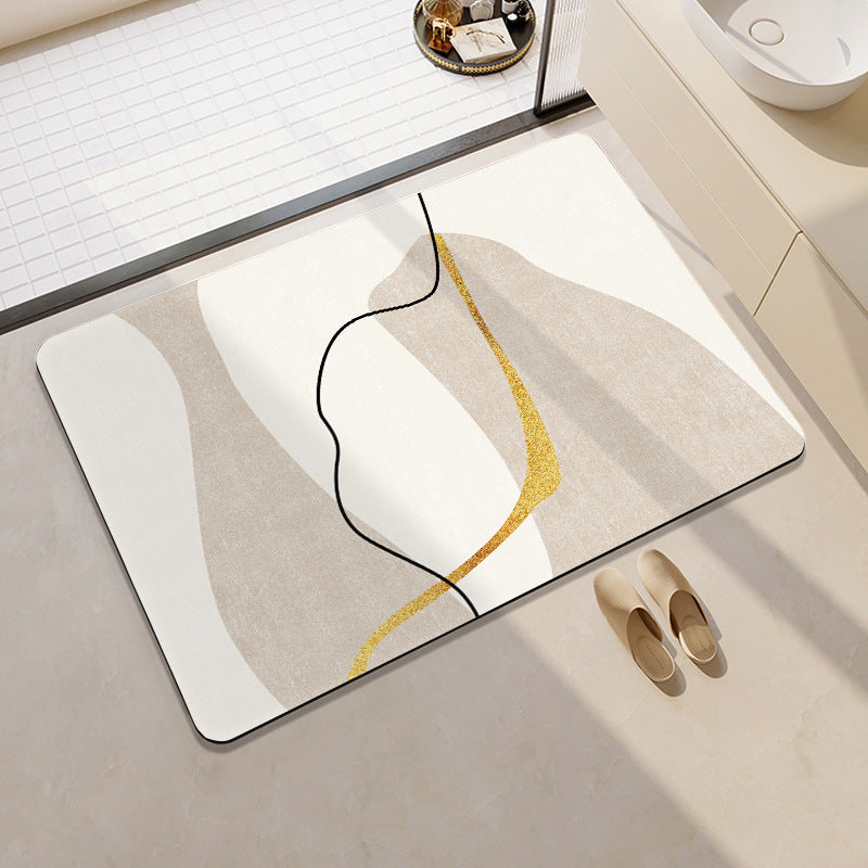 Contemporary Geometric Bath Rug Kalsten