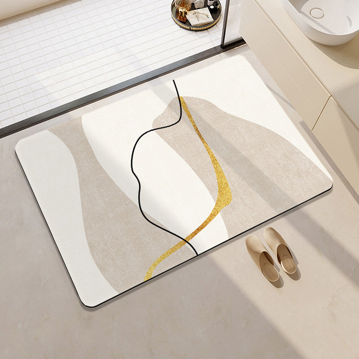 Contemporary Geometric Bath Rug Kalsten