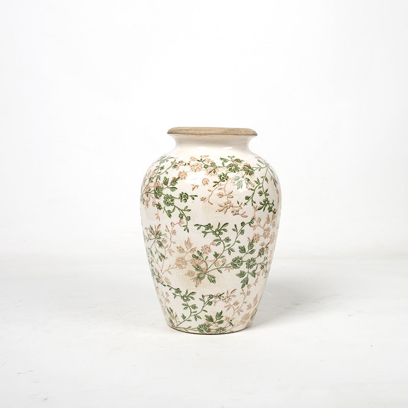 Elegant floral ceramic carafe Kalsten