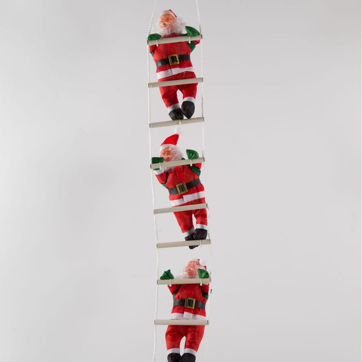 Decorative Santa Claus figure on ladder