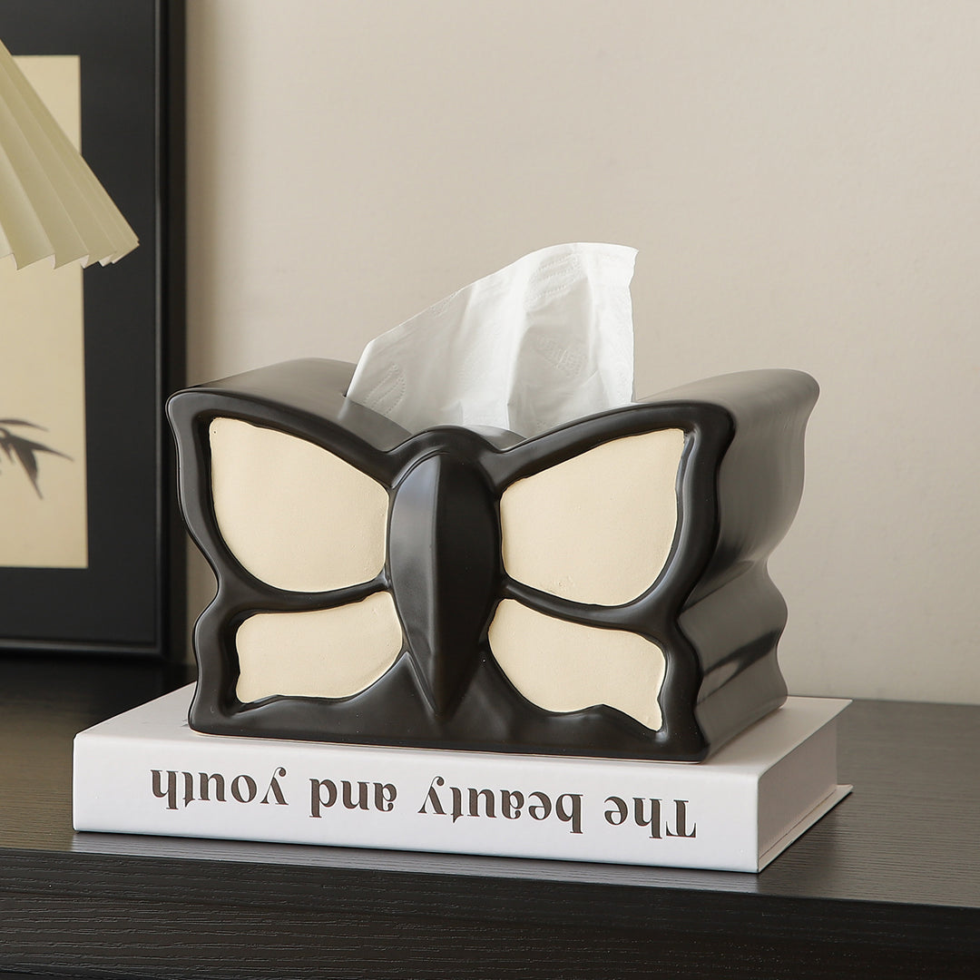 Decorative Butterfly Tissue Holder for Home Display