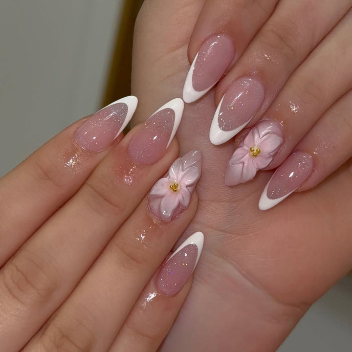 Artful nail art with floral accents Kalsten