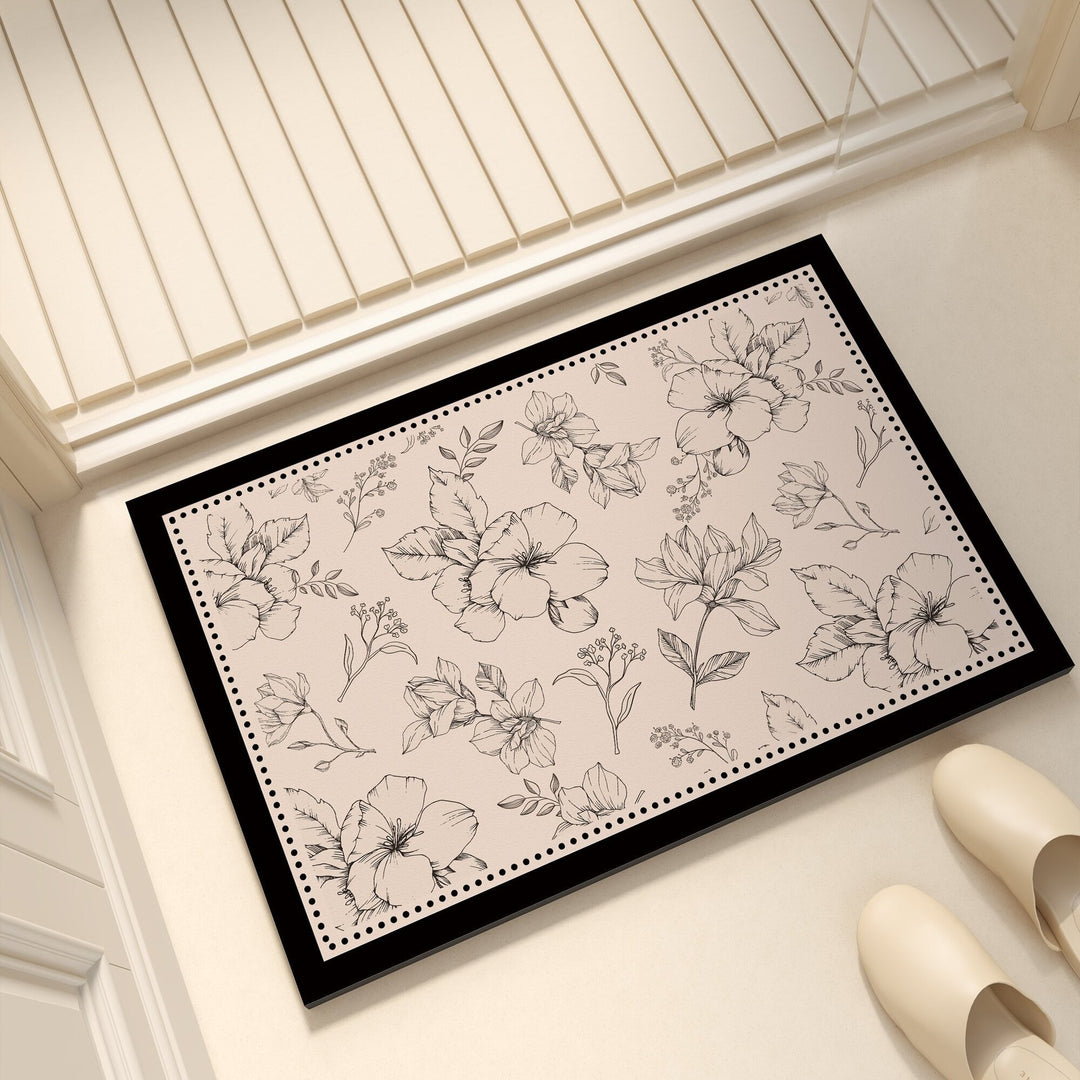 Playful dog-themed bath mat