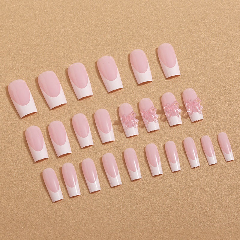 Artificial nail tips with delicate bow decorations Kalsten