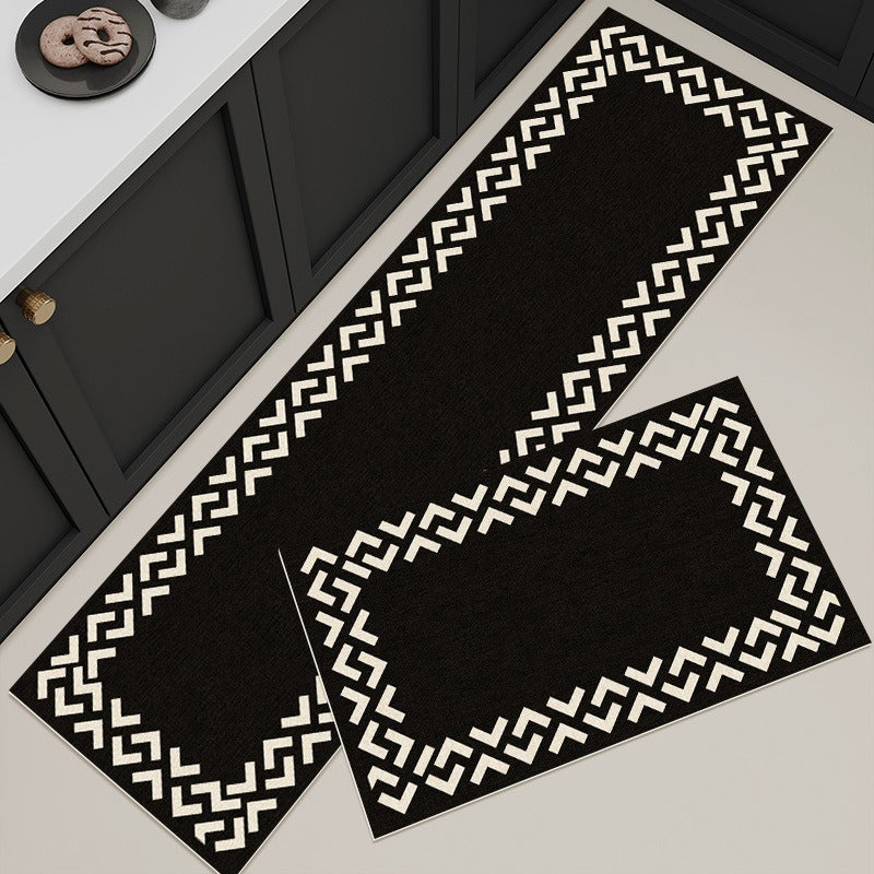 Geometric Pattern Kitchen Rug Set
