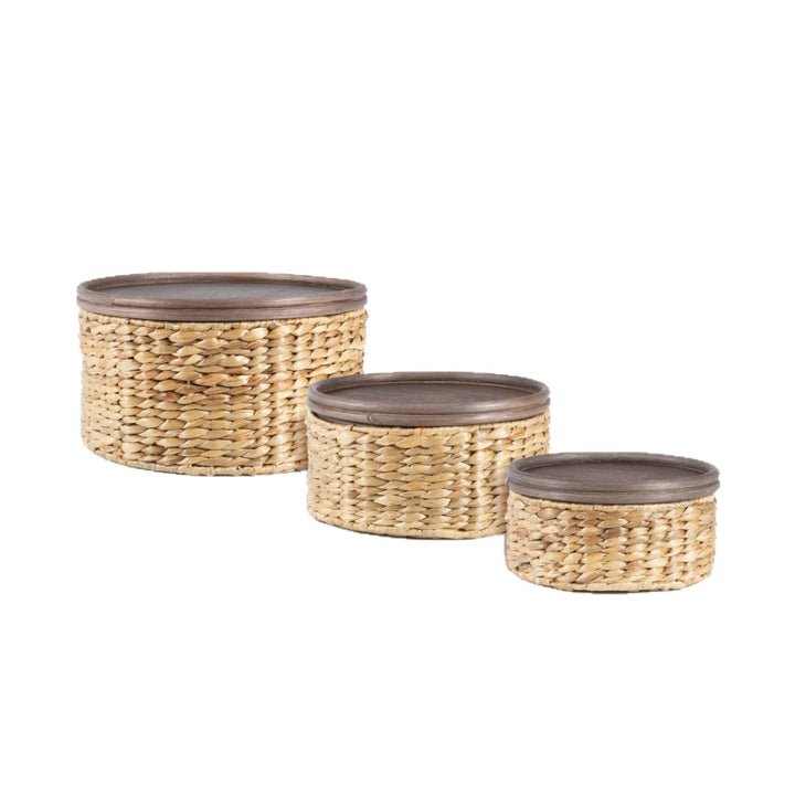 Handwoven storage basket with two handles Kalsten