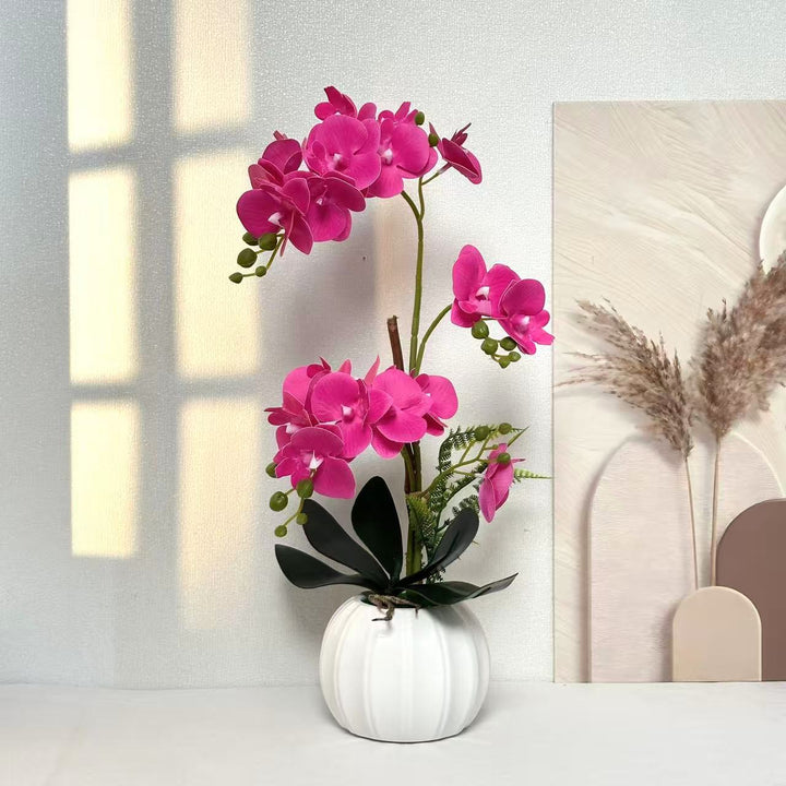Elegant Artificial Orchid Arrangement for Indoor Display
