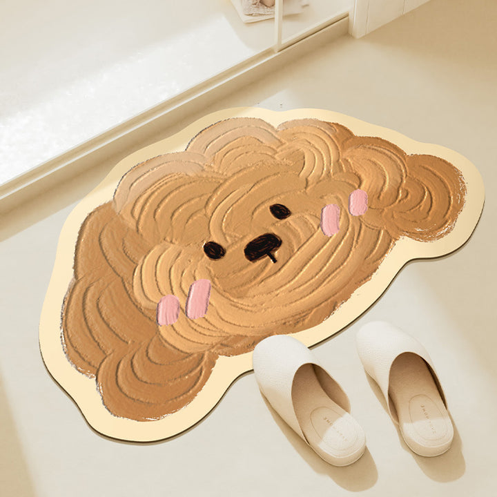 Playful Avocado-Themed Floor Mat