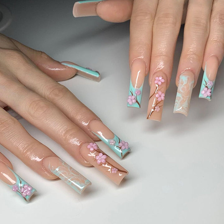 Floral Acrylic Nail Art Extensions Kalsten 1789713481