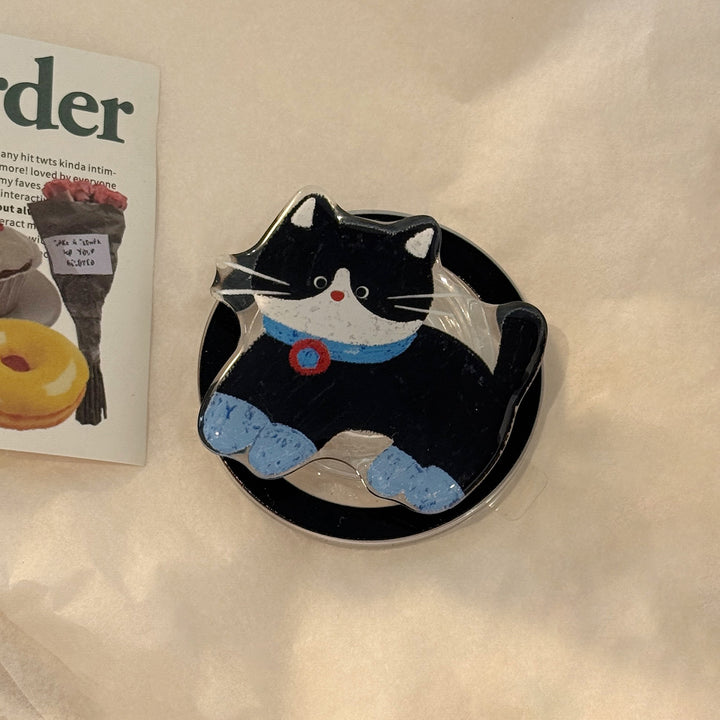 Playful Cat Motif Smartphone Finger Holder Kalsten