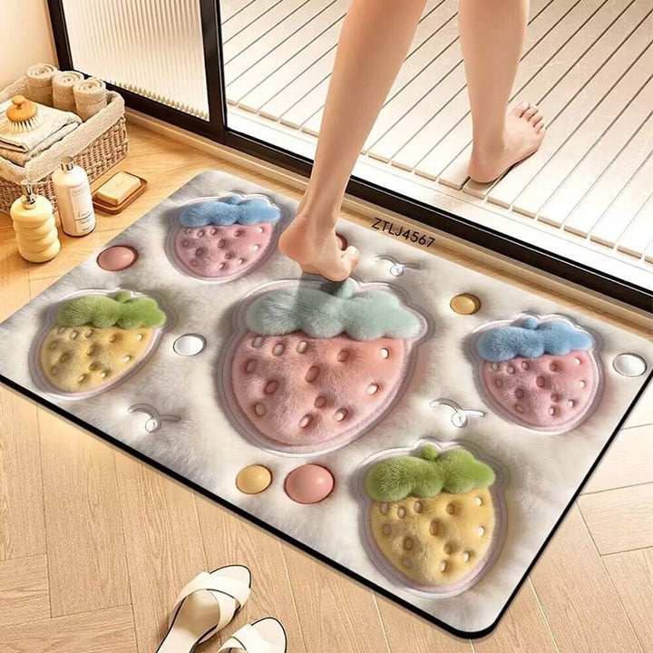 Plush Avocado-Themed Bath Mat Kalsten